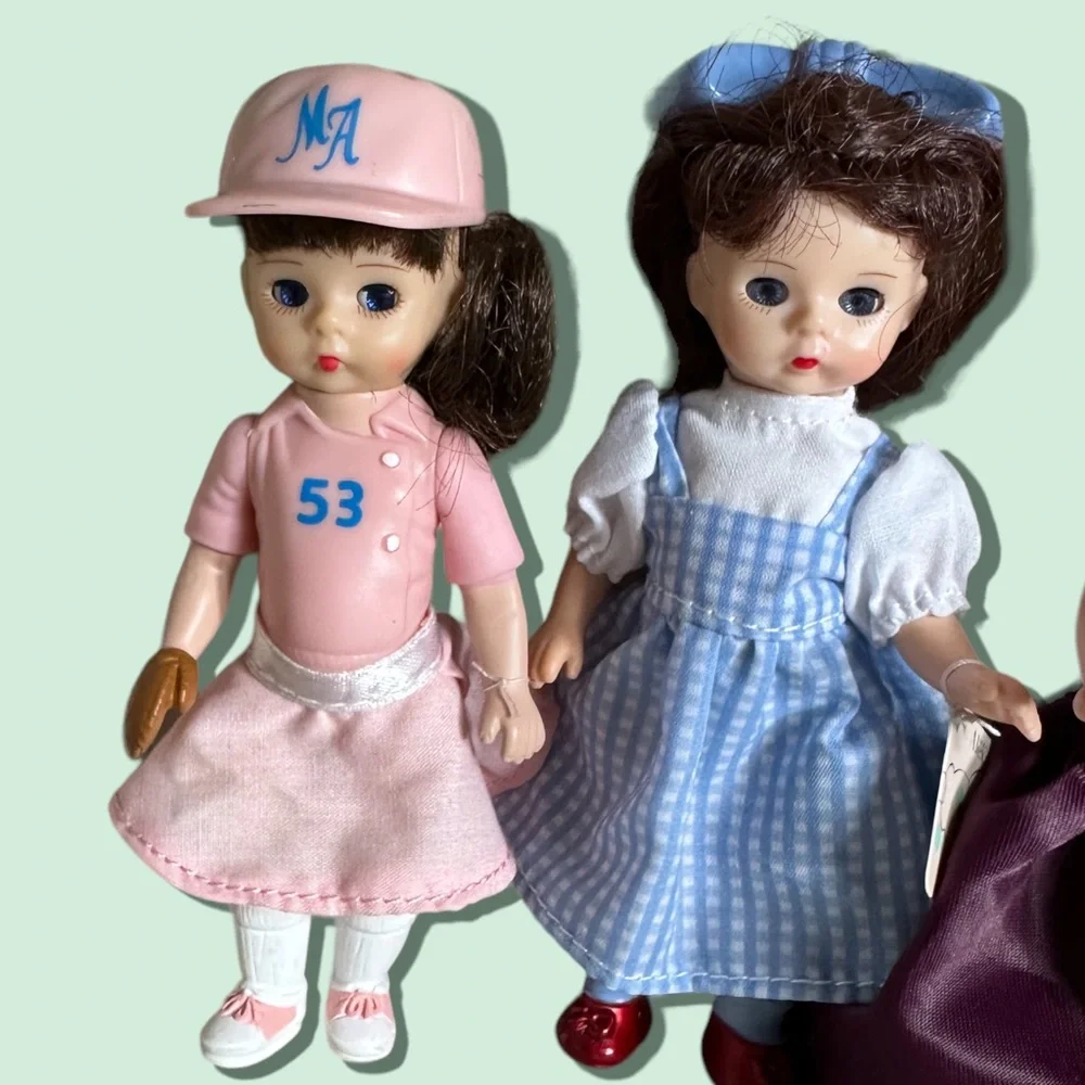 Set Of Four Madame Alexander Small 5” Dolls Dorothy Wicked Witch Baseball Rain